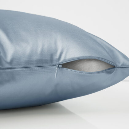 18" X 18" Blue Polyester Zippered Pillow