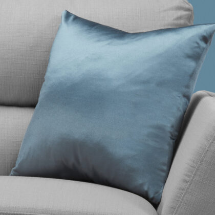 18" X 18" Blue Polyester Zippered Pillow