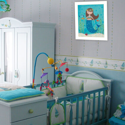 Under The Sea 6 White Framed Print Wall Art