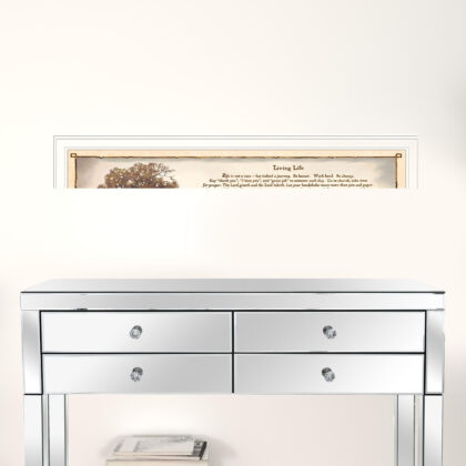 Living Life 10 White Framed Print Wall Art