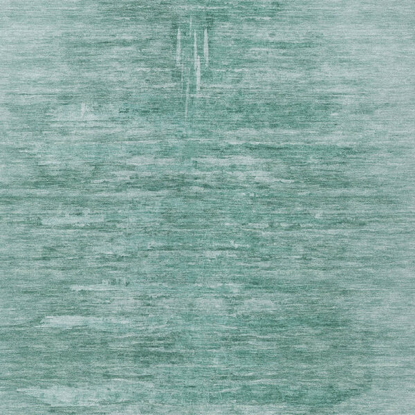 9' X 12' Aqua And Teal Blue Abstract Washable Indoor Outdoor Area Rug