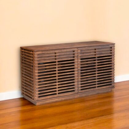 54" Brown Enclosed Storage TV Stand