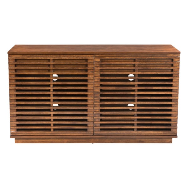54" Brown Enclosed Storage TV Stand