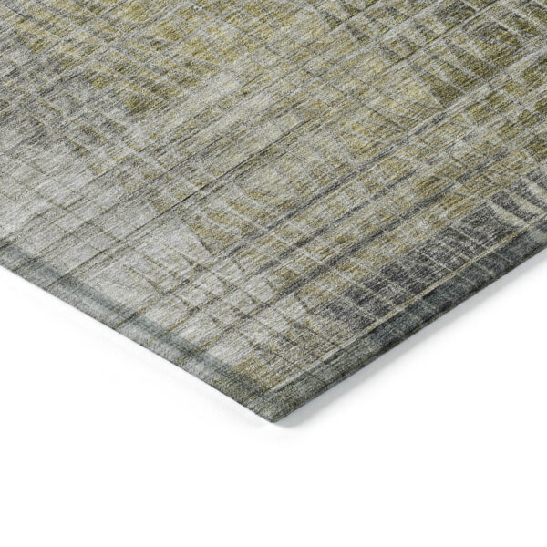 9' X 12' Taupe Beige And Brown Abstract Washable Indoor Outdoor Area Rug