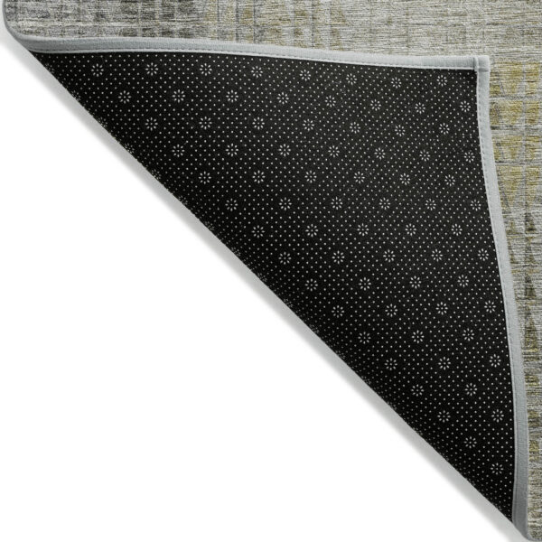 9' X 12' Taupe Beige And Brown Abstract Washable Indoor Outdoor Area Rug