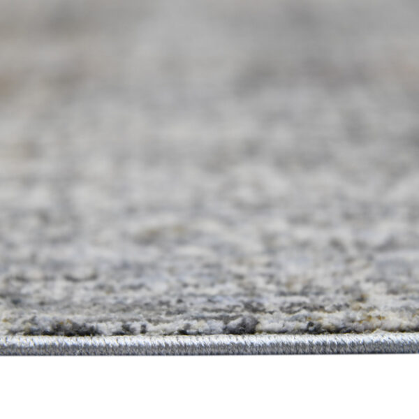 9' x 12' Gray and Orange Abstract Power Loom Area Rug