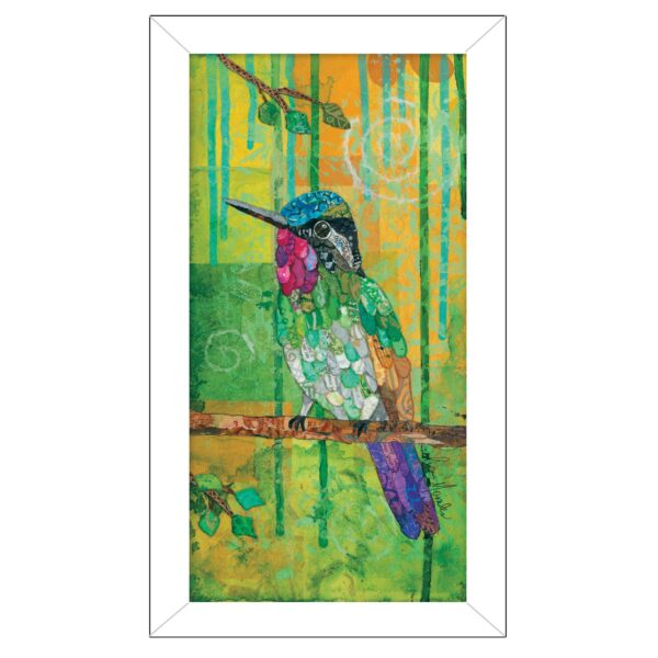 Purple Throated Mountain Gem White Framed Print Wall Art