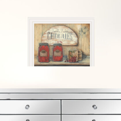 CHERRY JAM 3 White Framed Print Wall Art