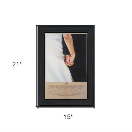 I DO 5 Black Framed Print Wall Art