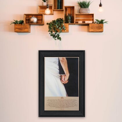 I DO 5 Black Framed Print Wall Art