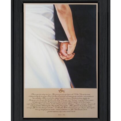 I DO 5 Black Framed Print Wall Art