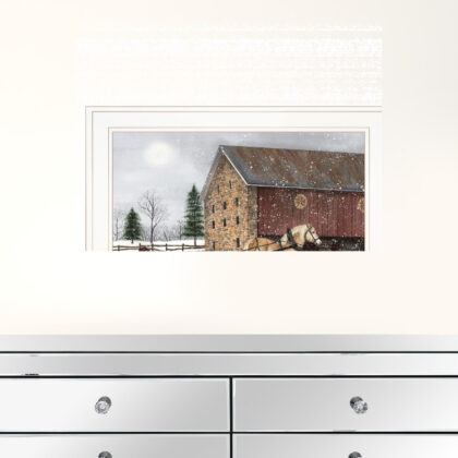 Dashing Through The Snow 1 White Framed Print Wall Art