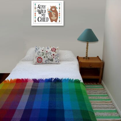 Stay Wild My Child 2 White Framed Print Wall Art