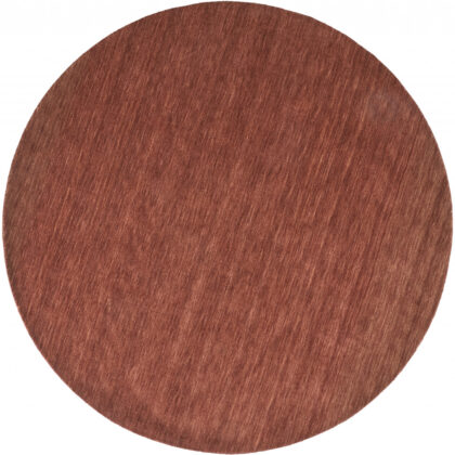 10' Orange And Red Round Wool Hand Woven Stain Resistant Area Rug