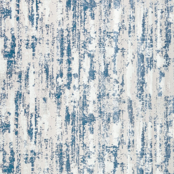 8' x 11' Navy Blue Abstract Washable Non Skid Area Rug
