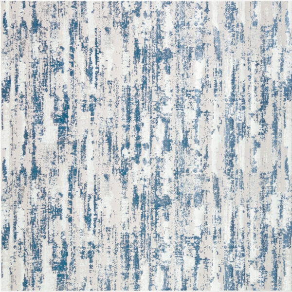 8' x 11' Navy Blue Abstract Washable Non Skid Area Rug