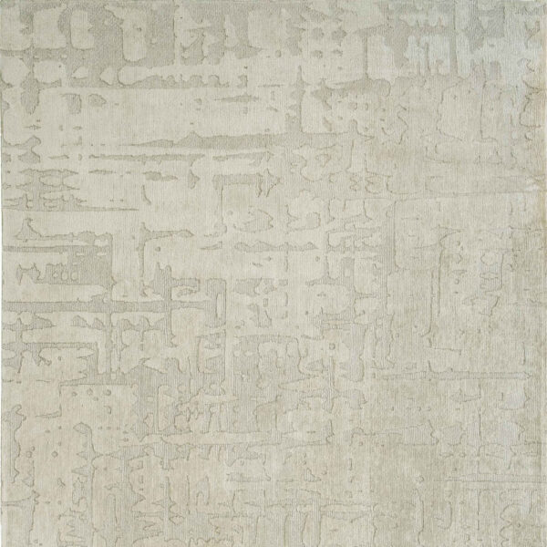 3' X 5' Gray and Beige Abstract Non Skid Area Rug