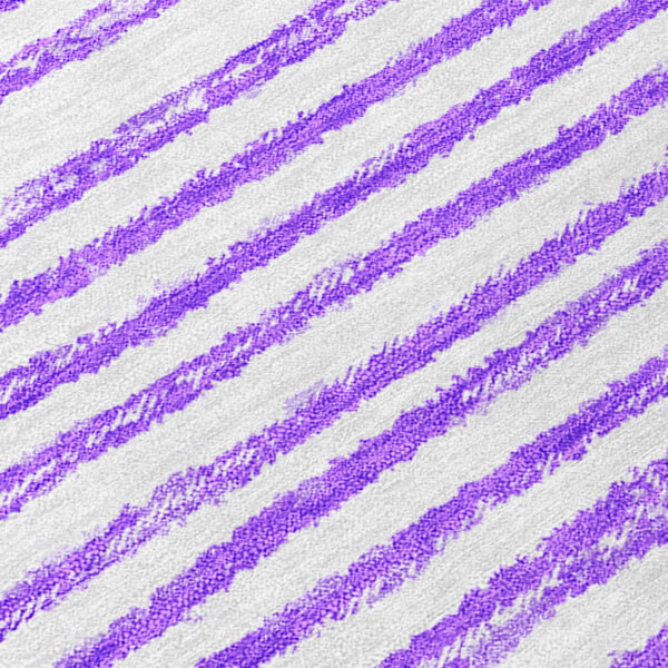 8' X 10' Purple and White Abstract Washable Non Skid Indoor Outdoor Area Rug