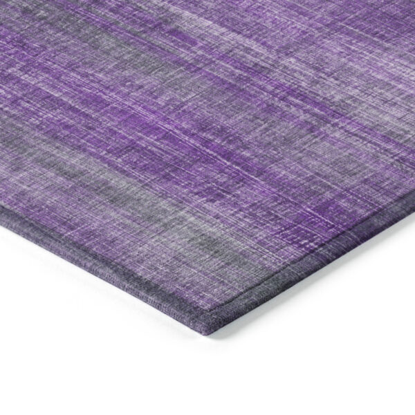 2' X 3' Purple Striped Washable Non Skid Indoor Outdoor Area Rug