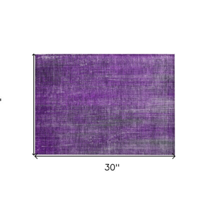 2' X 3' Purple Striped Washable Non Skid Indoor Outdoor Area Rug