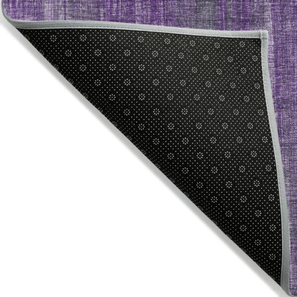 2' X 3' Purple Striped Washable Non Skid Indoor Outdoor Area Rug