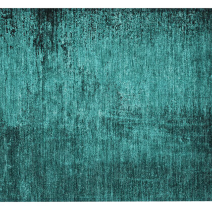 2' X 3' Teal Abstract Washable Non Skid Indoor Outdoor Area Rug