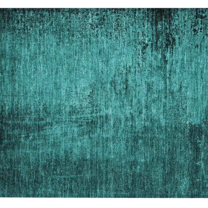 2' X 3' Teal Abstract Washable Non Skid Indoor Outdoor Area Rug