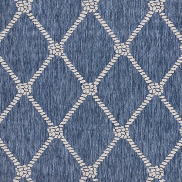 8' X 10' Blue And Gray Indoor Outdoor Area Rug