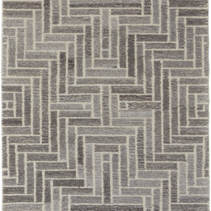 2' X 3' Taupe Gray And Tan Wool Geometric Tufted Handmade Area Rug