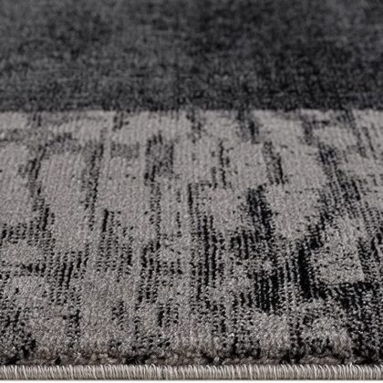 13' Runner Grey Checkered Power Loom Runner Rug