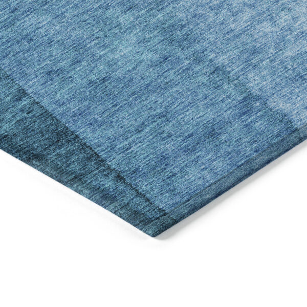 8' X 10' Teal Blue Aqua And Turquoise Ombre Washable Indoor Outdoor Area Rug
