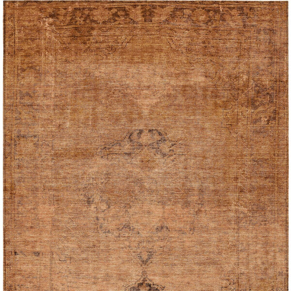 8' X 10' Copper Orange And Brown Oriental Washable Indoor Outdoor Area Rug