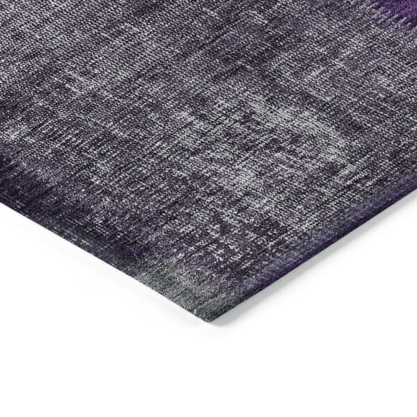 9' X 12' Eggplant Purple And Lilac Patchwork Washable Indoor Outdoor Area Rug