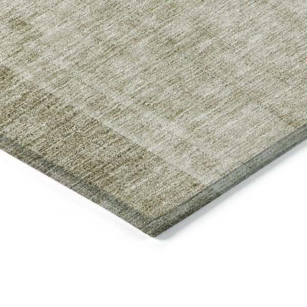 3' X 5' Taupe Beige And Tan Geometric Washable Indoor Outdoor Area Rug