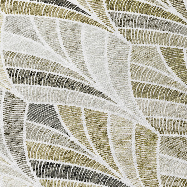 8' X 10' Taupe Ivory And Brown Geometric Washable Indoor Outdoor Area Rug