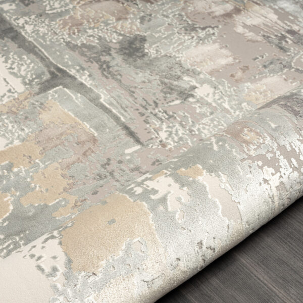 8' x 10' Gray and Beige Abstract Area Rug