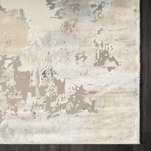 8' x 10' Gray and Beige Abstract Area Rug