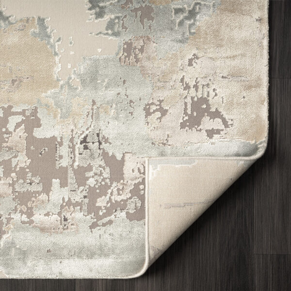 8' x 10' Gray and Beige Abstract Area Rug