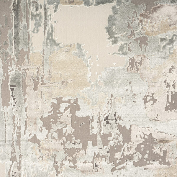 8' x 10' Gray and Beige Abstract Area Rug
