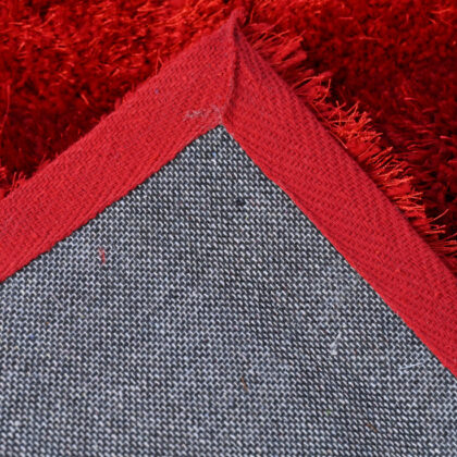 8' x 11' Red and Black Shag Hand Tufted Area Rug