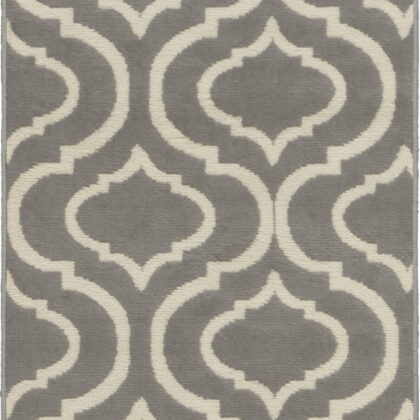 2' X 4' Gray Moroccan Power Loom Area Rug