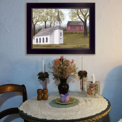 Faith And Freedom 1 Black Framed Print Wall Art