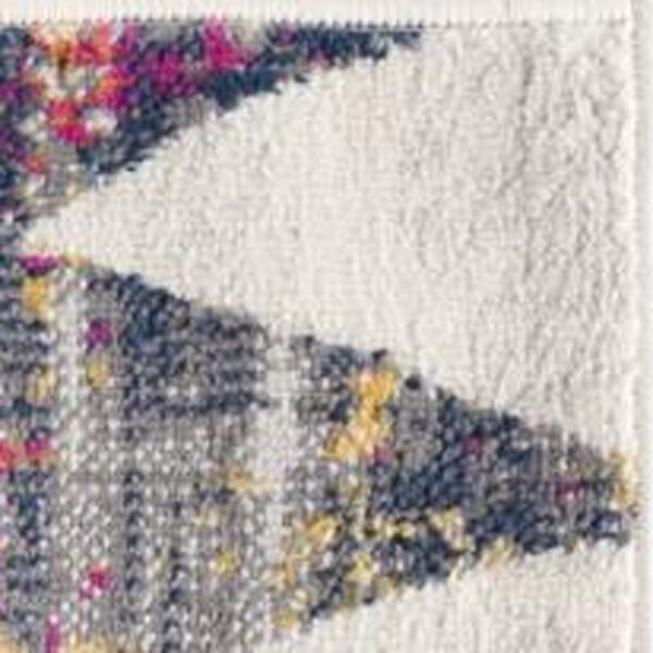 9' X 12' Cream Damask Area Rug