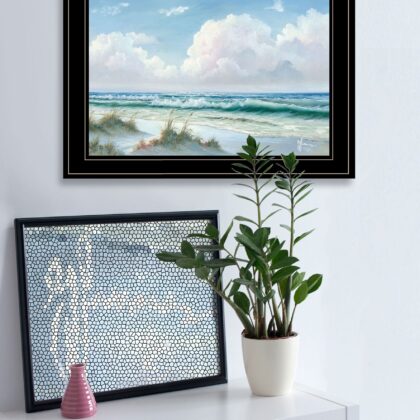 Beach 8 Black Framed Print Wall Art