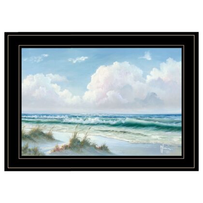 Beach 8 Black Framed Print Wall Art