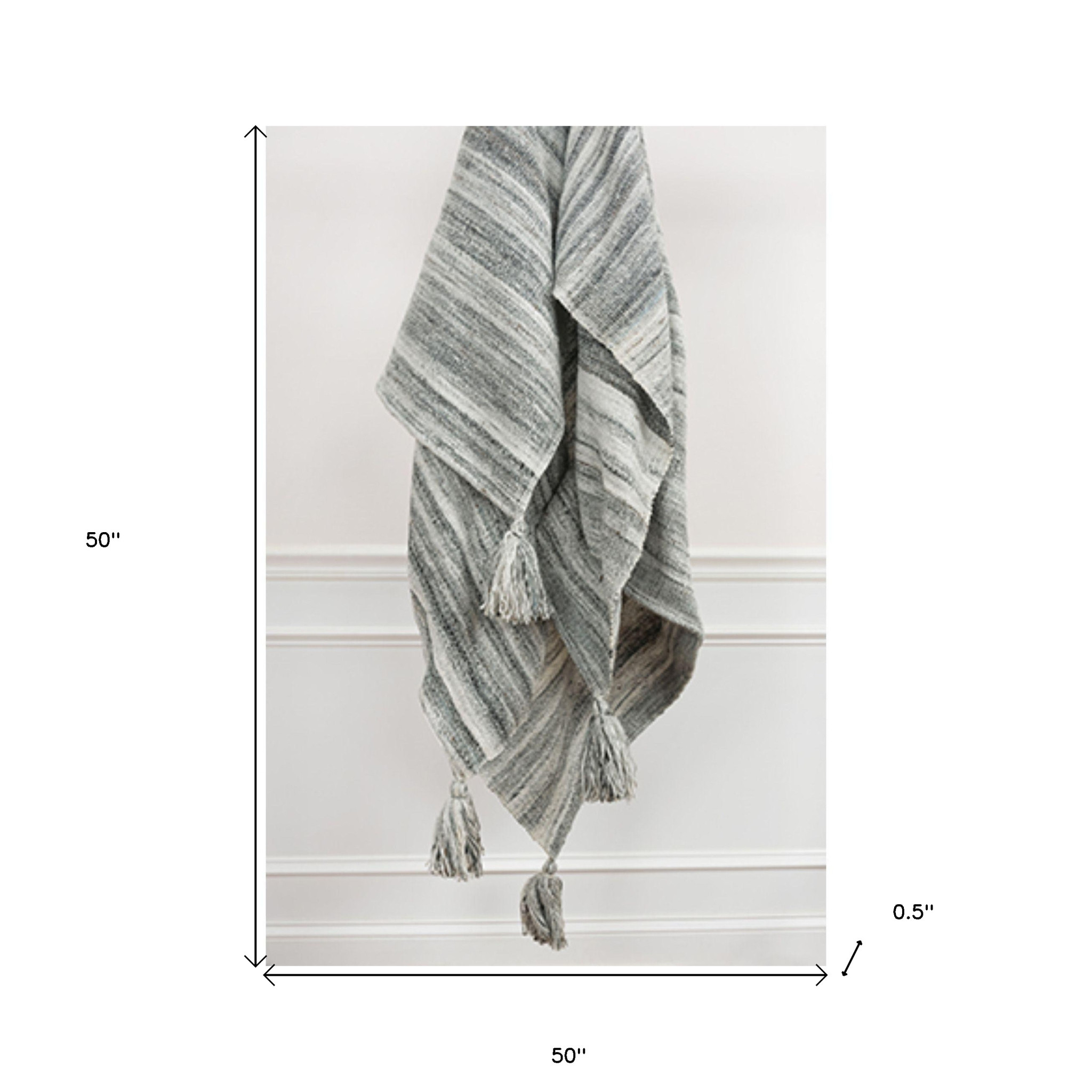 Gray Woven 100% Poly Pet Throw Blanket - Image 3