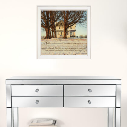 Home 1 White Framed Print Wall Art