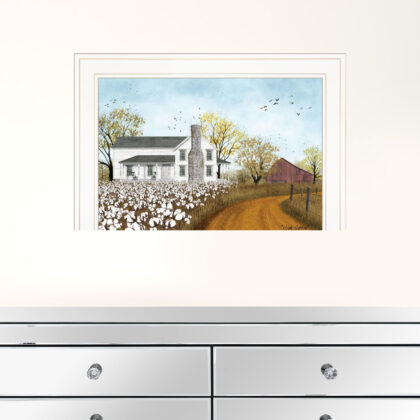 High Cotton 1 White Framed Print Wall Art