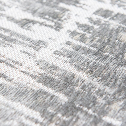 8' x 11' Gray and White Abstract Non Skid Area Rug