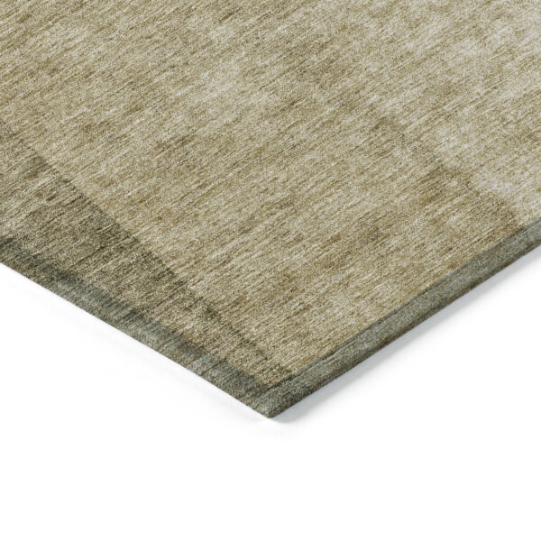 10' X 14' Taupe Beige And Ivory Ombre Washable Indoor Outdoor Area Rug